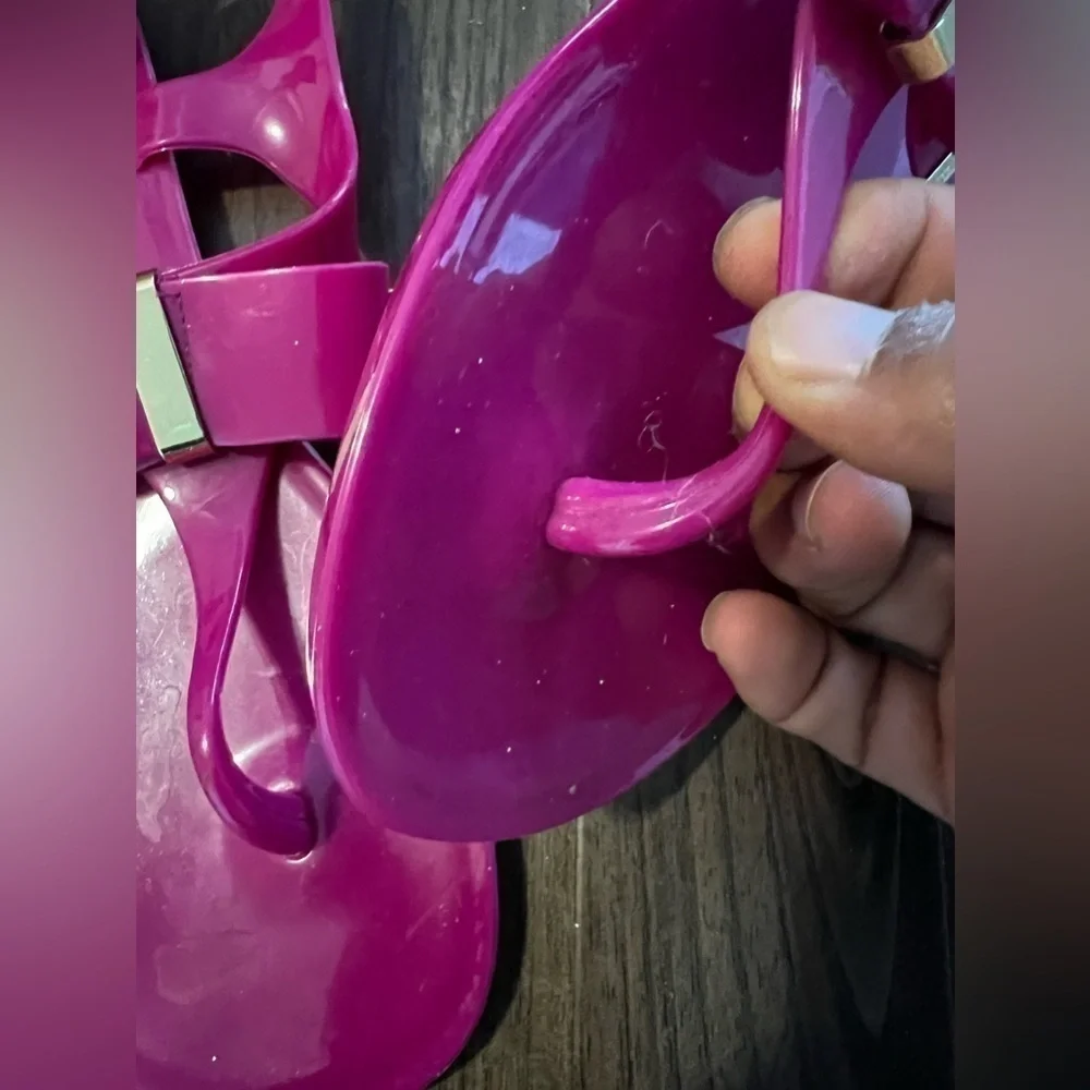 michael kors pink kayden jelly sandals size:10